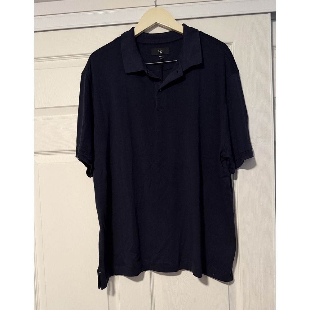 Banana Republic BR Blue Polo Shirt Cotton Preppy Coastal